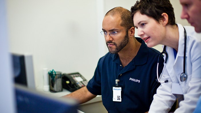 Doctors analyzing report